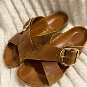 Birkenstock Women's Brown Leather Sandals
